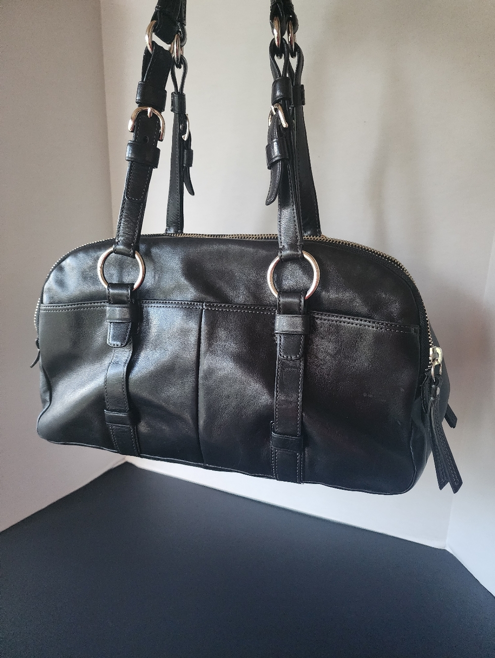 Coach Bonnie Cashin Soho Shoulder Bag, Black Leather, EUC, 2008, 12696 - Picture 4 of 16